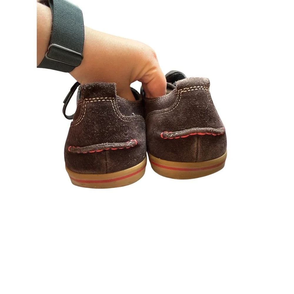 Cole Haan Nike Air Boat Shoes Mens 11 Brown Suede Moc Toe Lace Up Loafers